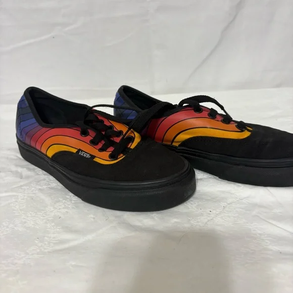 Vans Unisex Black Sneakers with Vibrant Accents - Picture 3 of 7